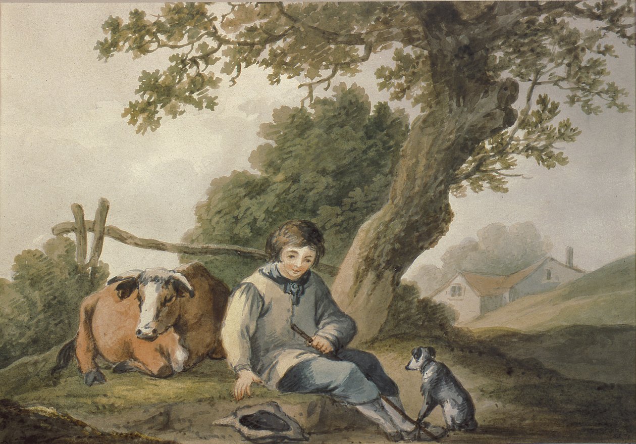 Paysage avec vache et garçon - Thomas Barker of Bath