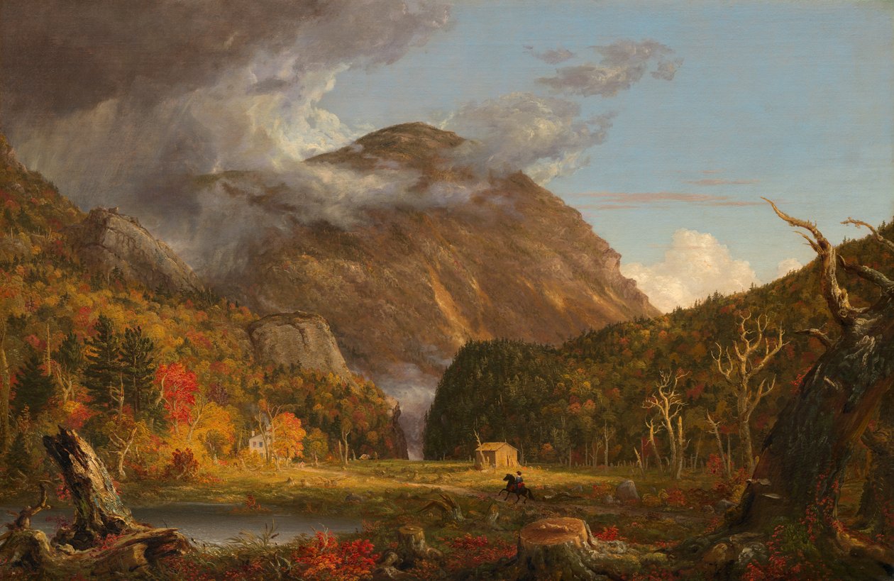 Vue du col de montagne appelé la Notch des Montagnes Blanches (Crawford Notch) - Thomas Cole