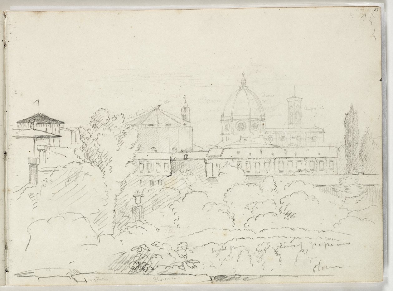 Florence avec vues du Duomo et du Campanile, 1831 - Thomas Cole