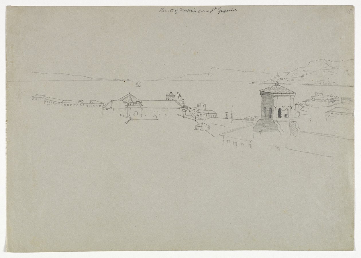Détroit de Messine depuis San Gregorio, Messine, Sicile - Thomas Cole