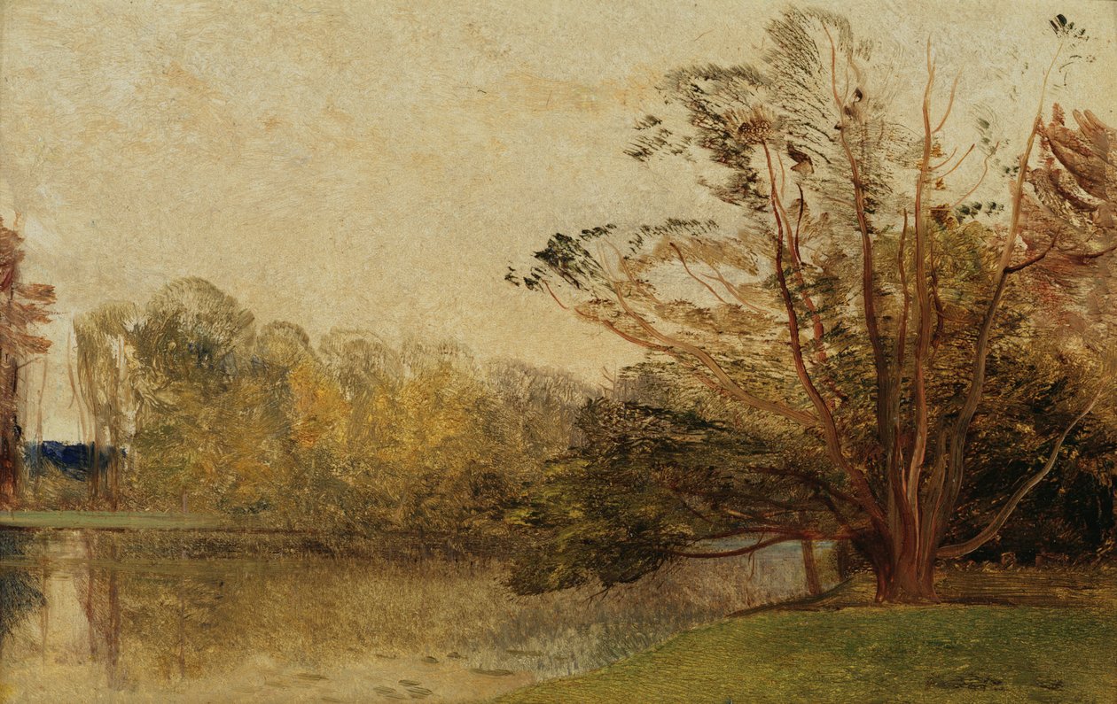 Vue dans le parc de Painshill, Surrey - Thomas Creswick