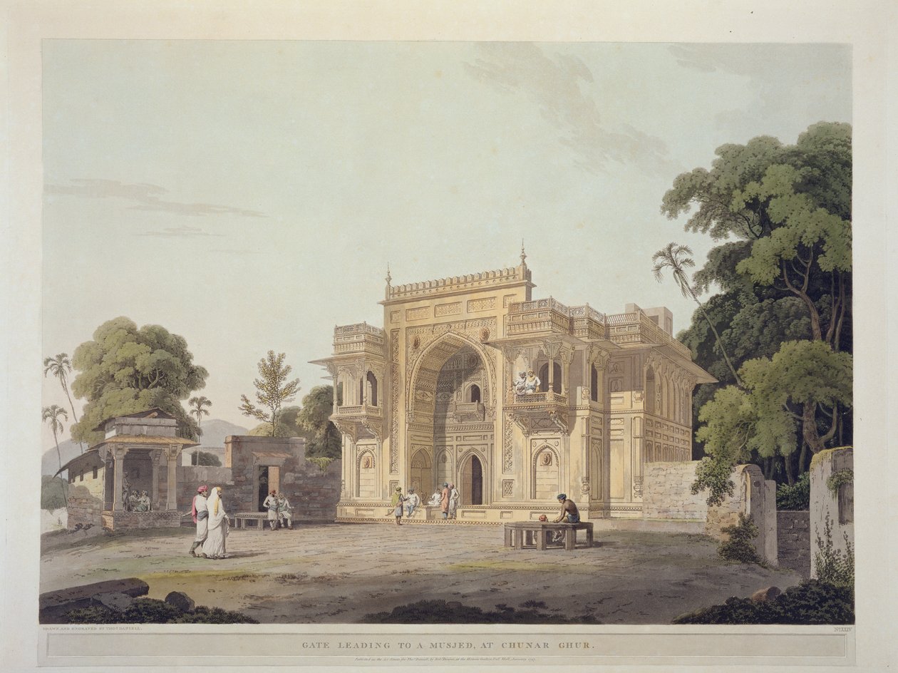 Porte menant à une mosquée à Chunar Ghur, planche 25 de 