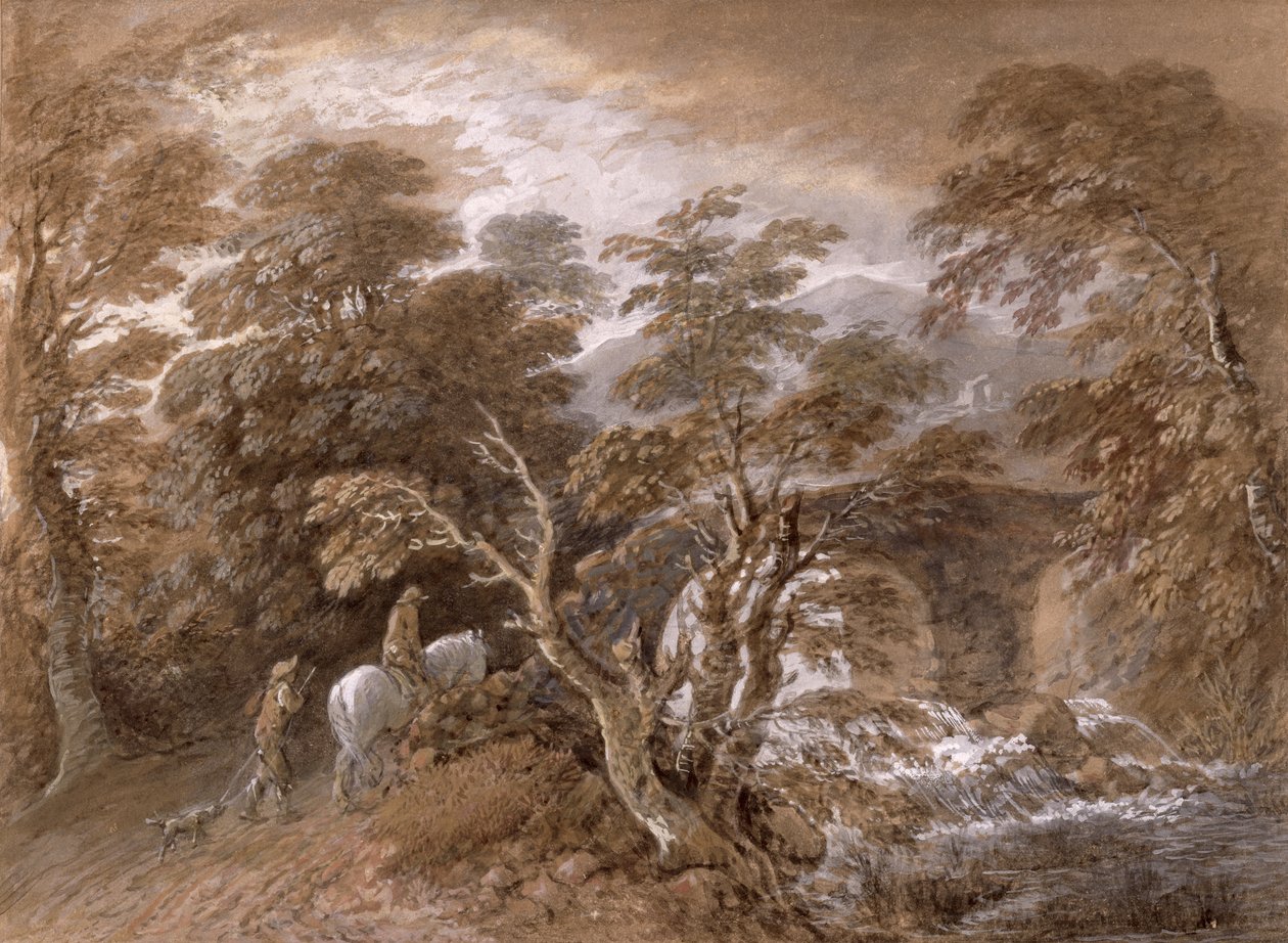 Une mare boisée avec des rochers et des plantes, vers 1765-70 - Thomas Gainsborough