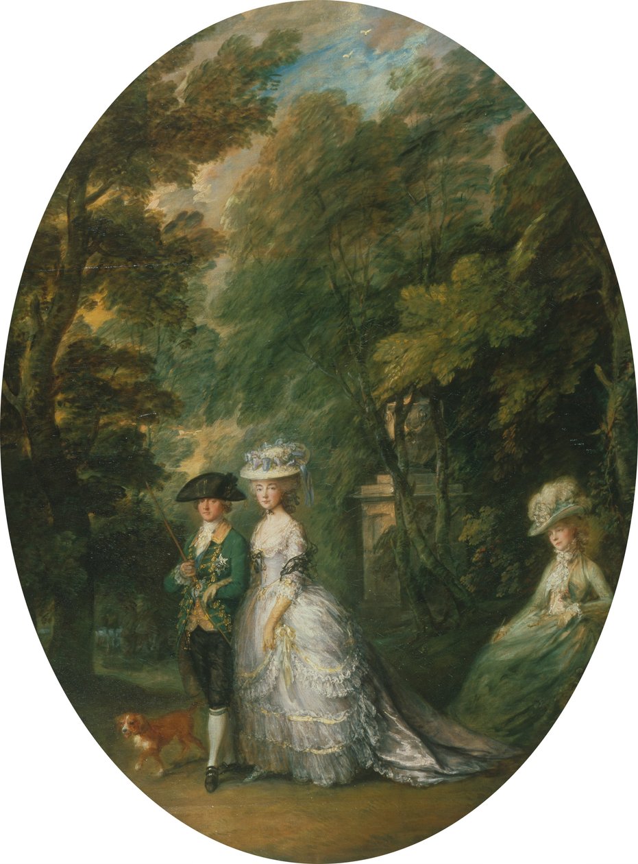 Henry, Duc de Cumberland (1745-90) avec la Duchesse de Cumberland (1743-1808) et Lady Elizabeth Lu... - Thomas Gainsborough