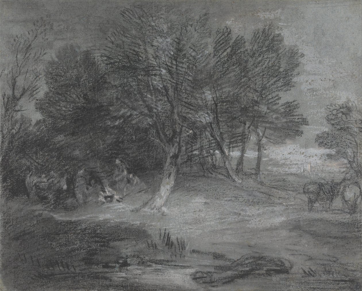 Paysage boisé avec campement de gitans - Thomas Gainsborough