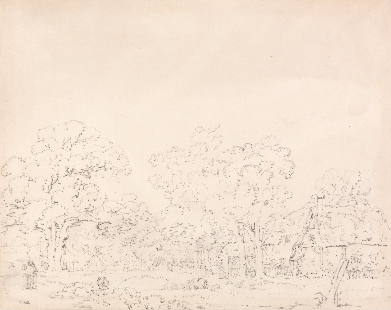 Un village dans un bois - Thomas Girtin