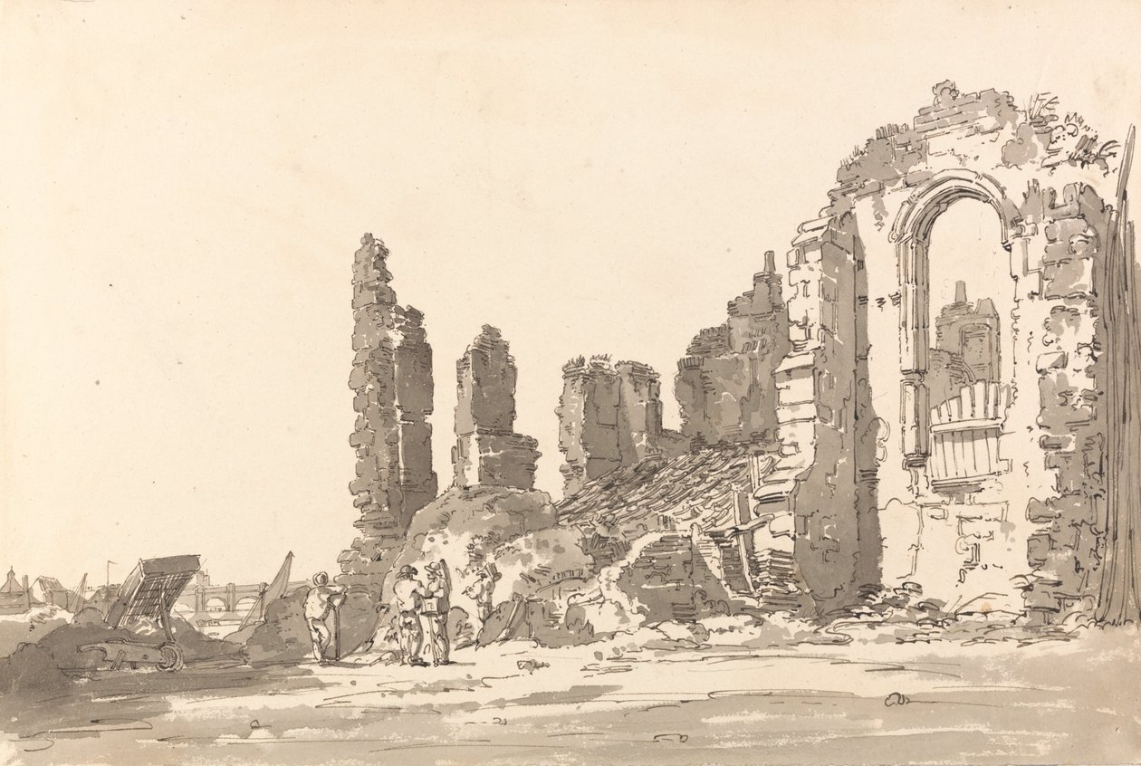 Ruines du palais de Savoy, Londres - Thomas Girtin