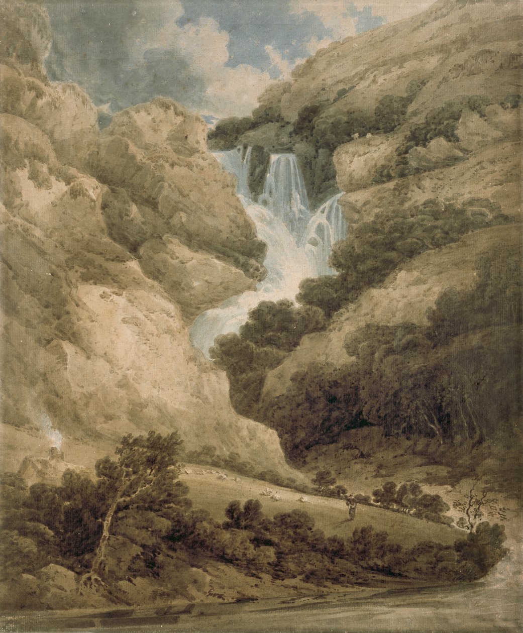 La gorge de Watendlath avec les chutes de Lodore - Thomas Girtin