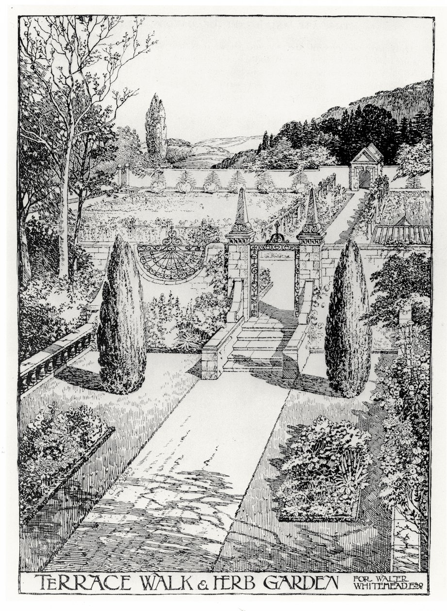 Promenade en terrasse et jardin d