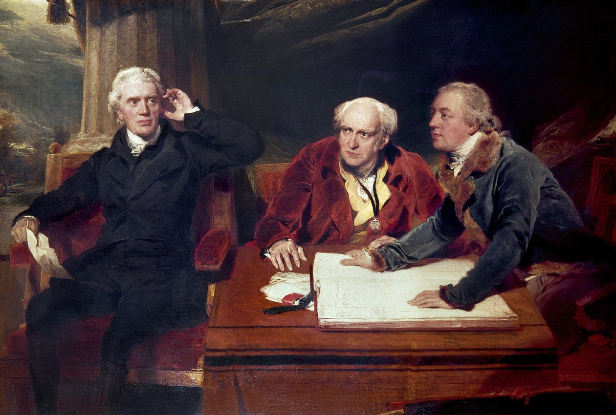 Sir Francis Baring, banquier et directeur de la Compagnie des Indes orientales, avec ses associés - Thomas Lawrence
