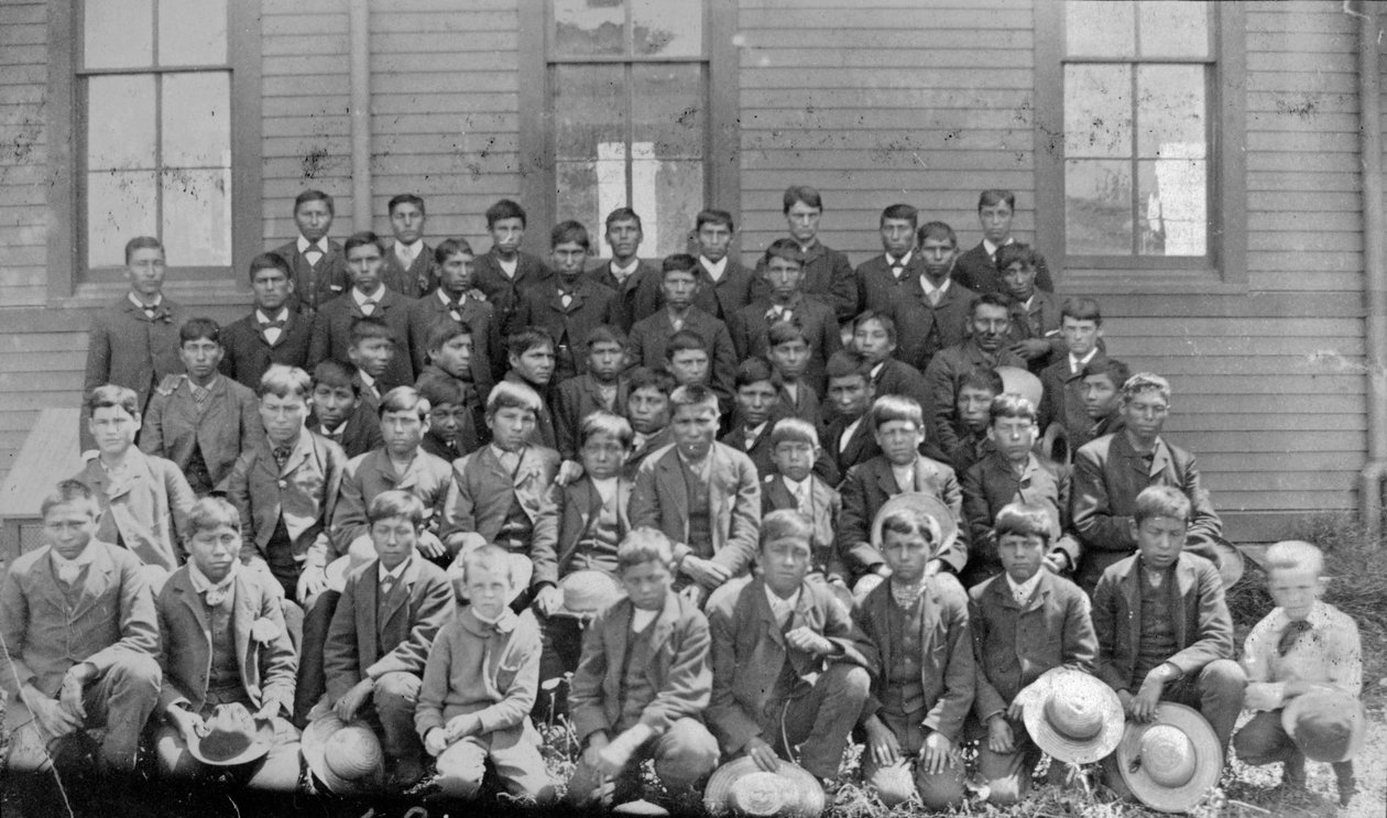 École missionnaire indienne Dakota, vers 1880-1900 - Thomas Lawrence