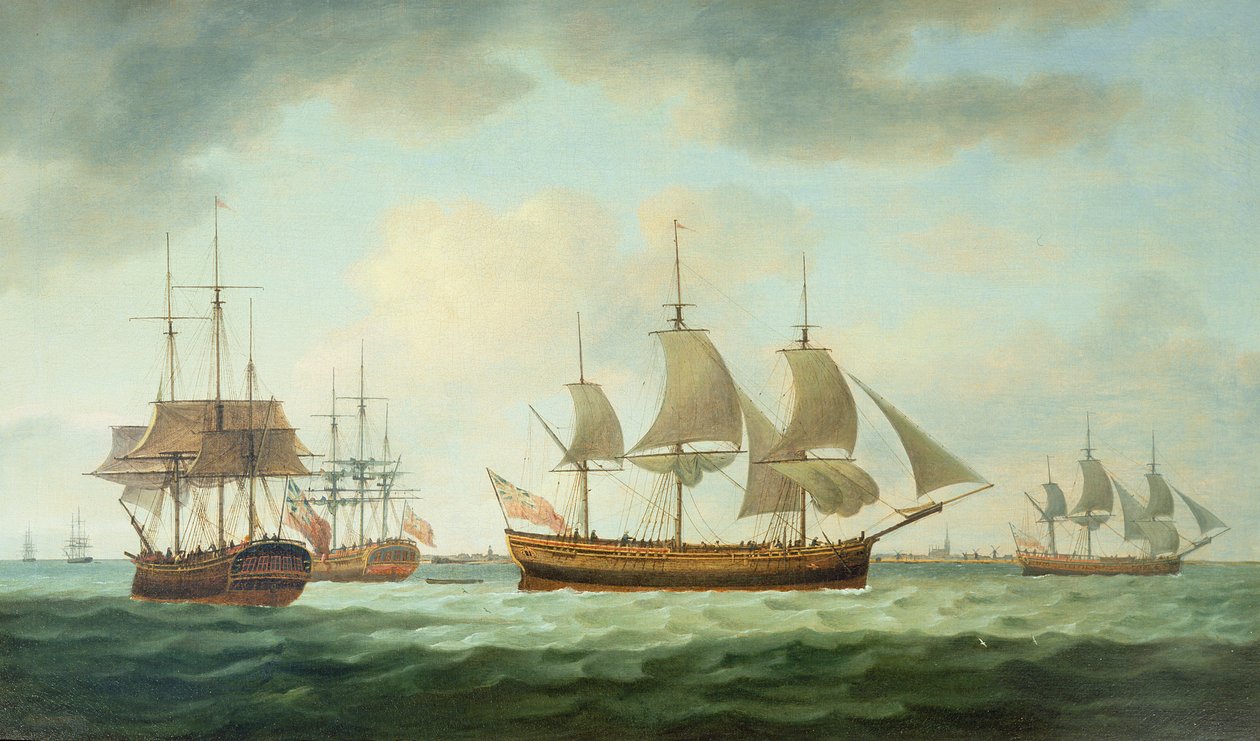Navires marchands au large de la côte, 1783 - Thomas Luny