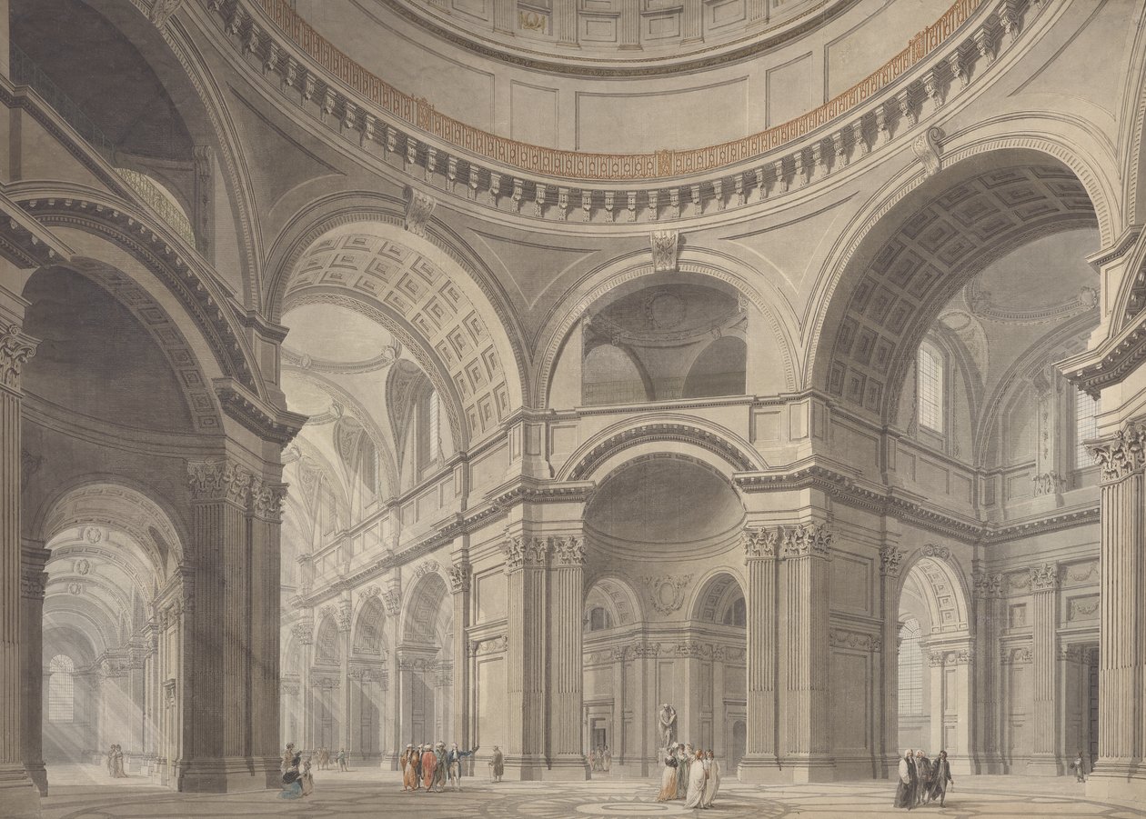 Intérieur de la cathédrale Saint-Paul, vers 1792 - Thomas Malton Jnr.