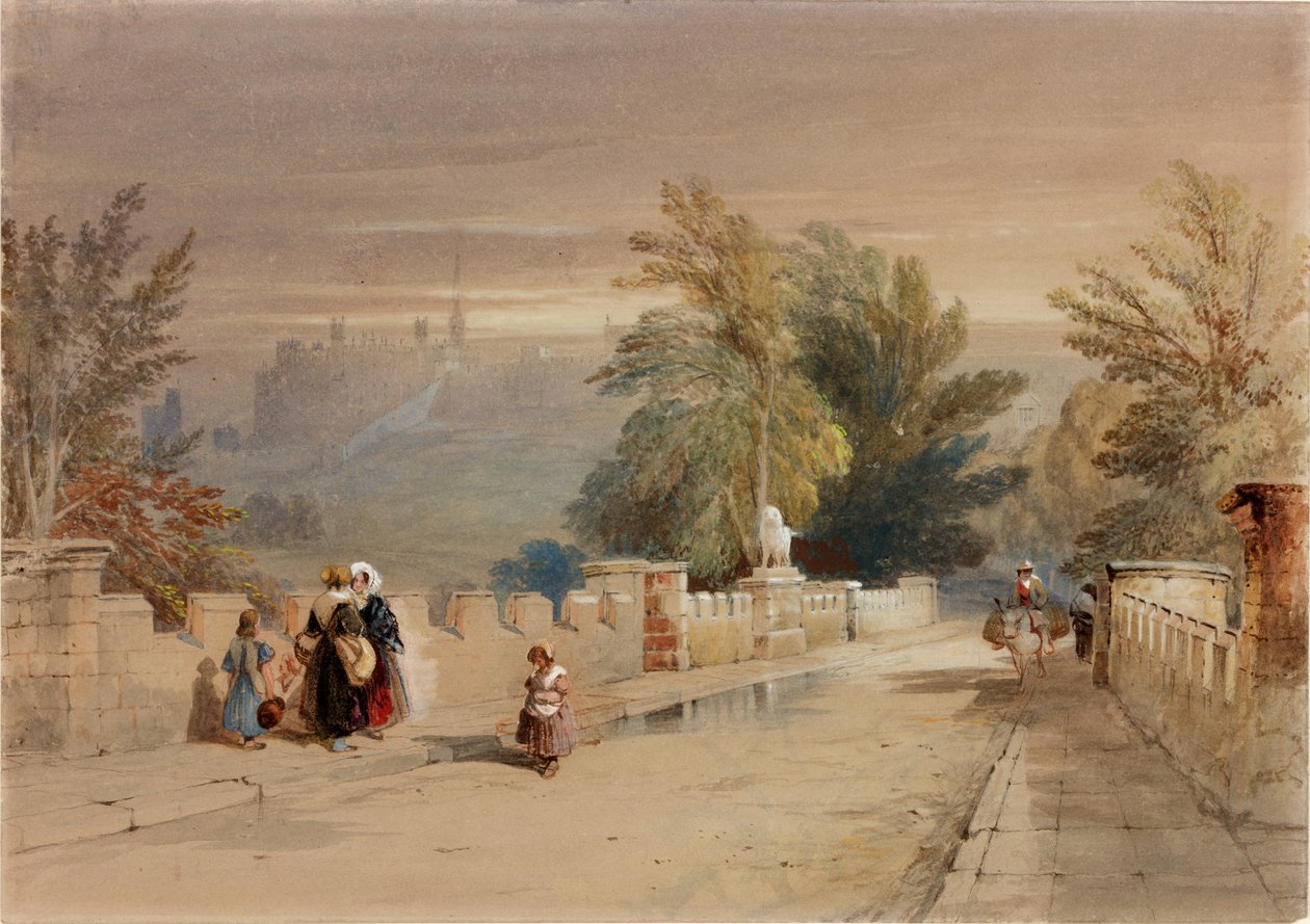Le pont du Lion, Alnwick - Thomas Miles Richardson