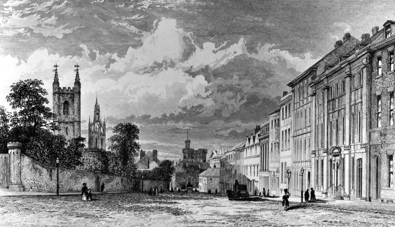 Westgate Street, Newcastle-upon-Tyne, gravé par William Collard, 1842 - Thomas Miles Richardson