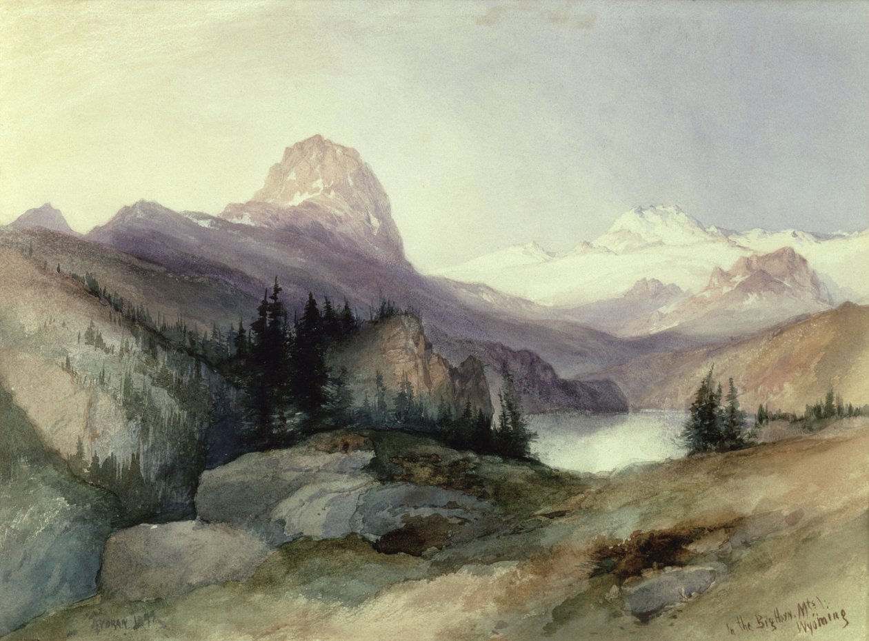 Dans les montagnes Bighorn, 1889 - Thomas Moran