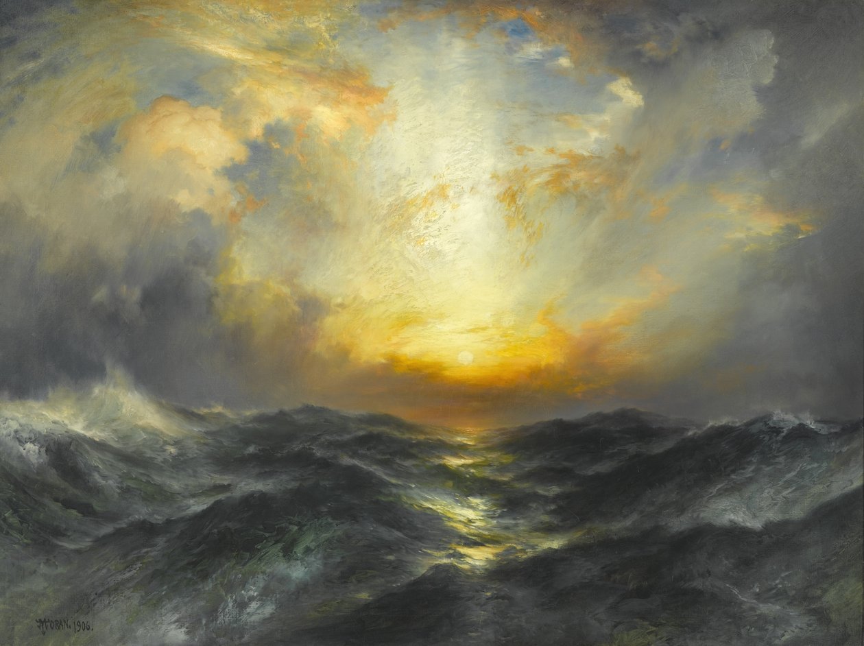 Coucher de soleil en mer, 1906 - Thomas Moran