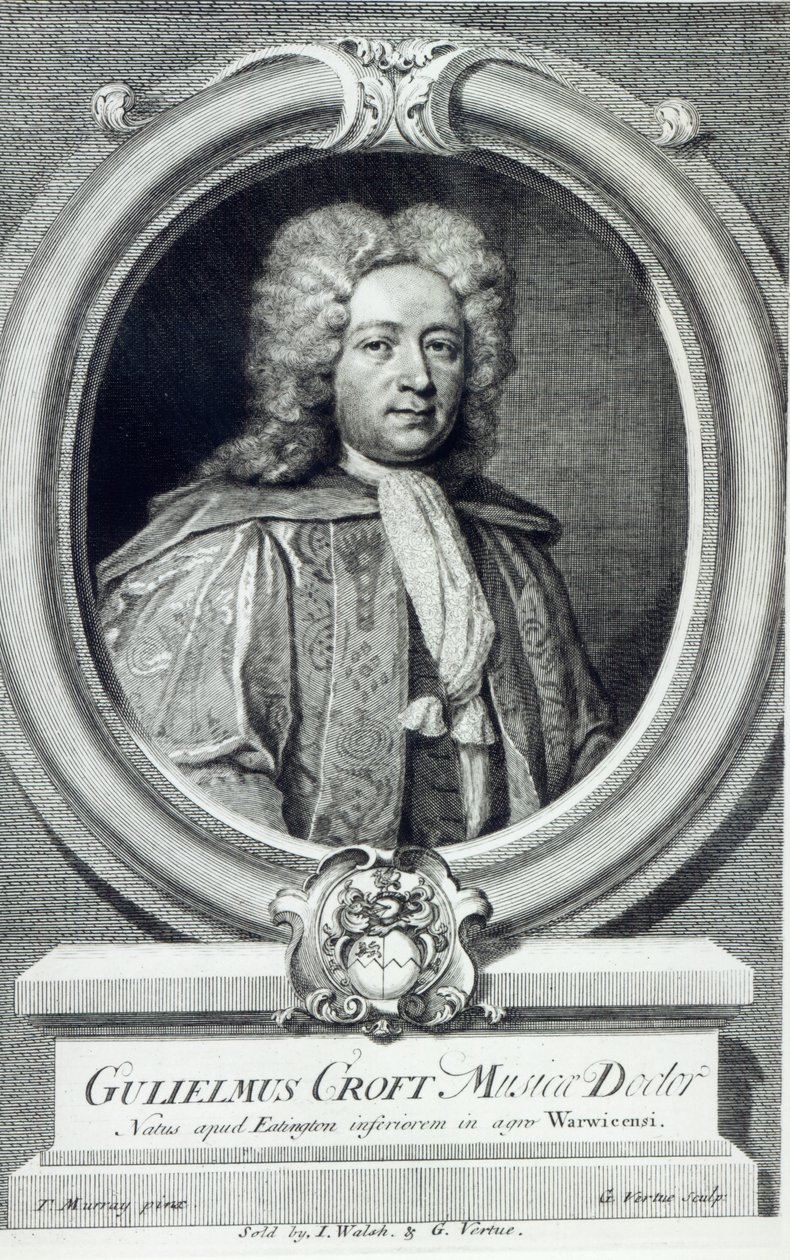 William Croft, gravé par George Vertue - Thomas Murray