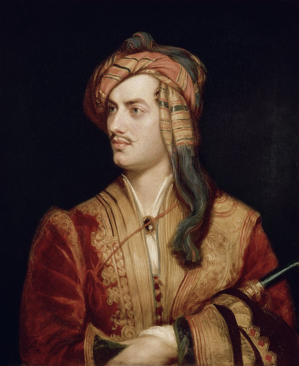 Portrait de George Gordon (1788-1824) 6ème Baron Byron de Rochdale en costume albanais, 1813 - Thomas Phillips