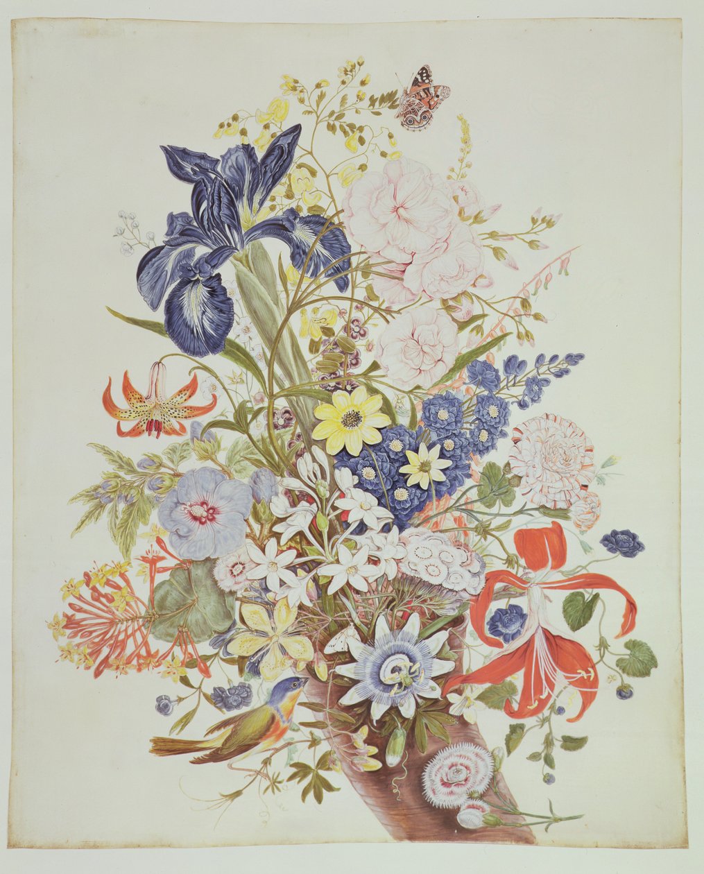 Fleurs mélangées dans une corne d