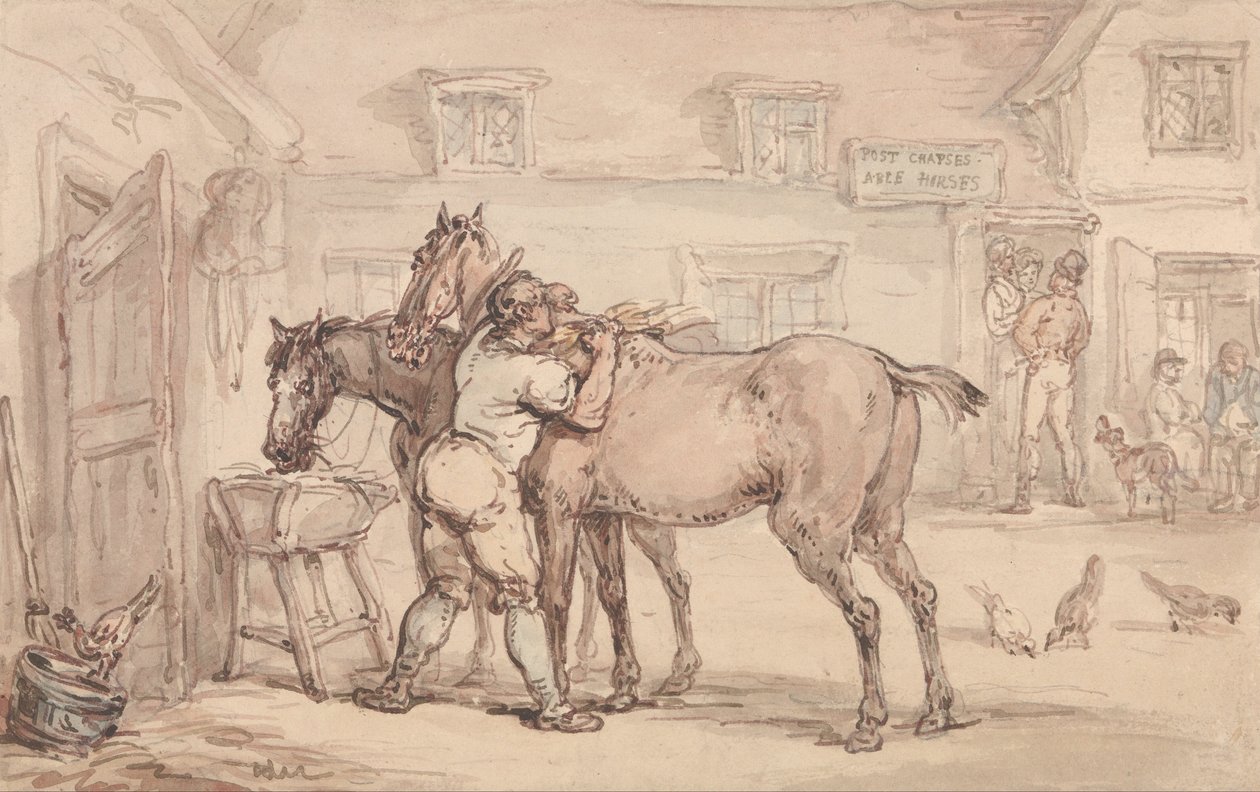 Une écurie - Thomas Rowlandson