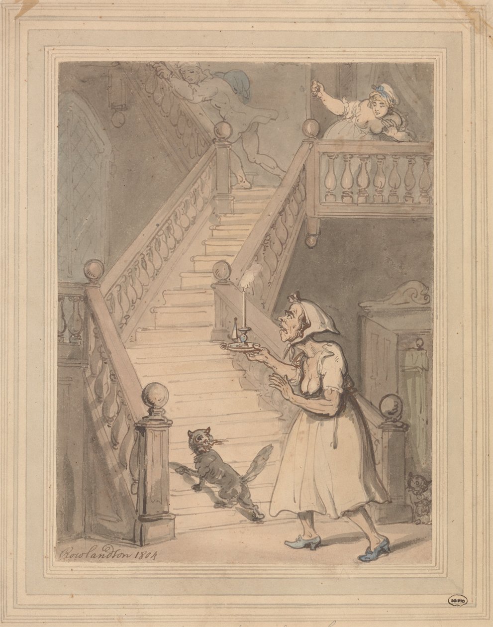 Une tante sentant le feu - Thomas Rowlandson