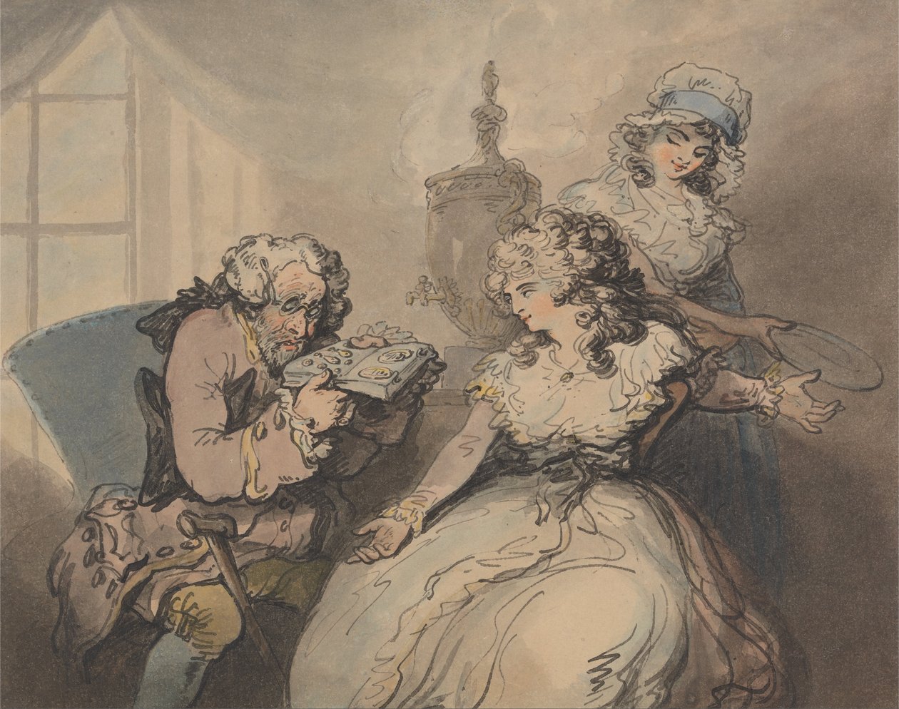 Un prêteur sur gages avec son client - Thomas Rowlandson