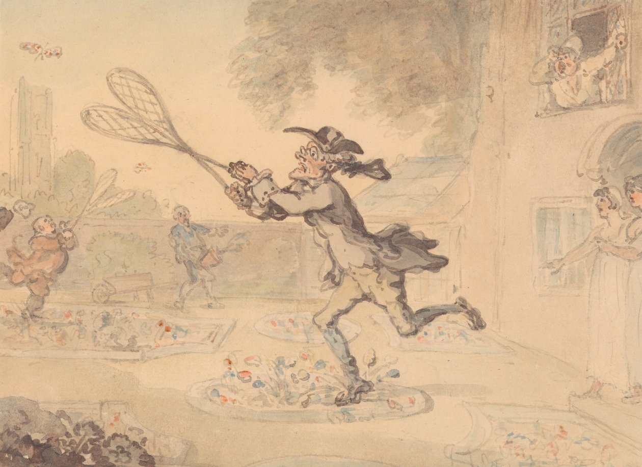 Chasse aux papillons - Thomas Rowlandson