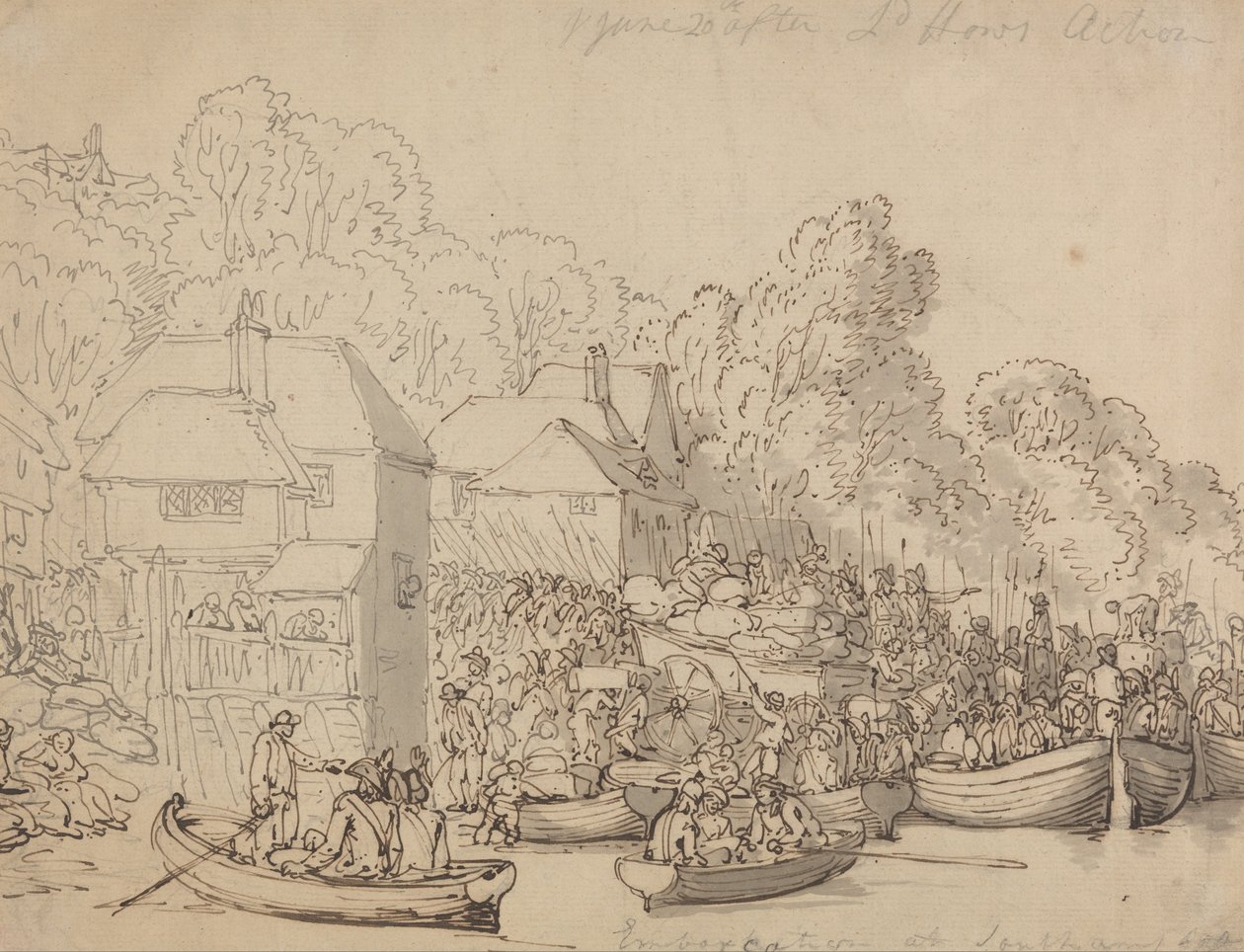 Embarquement à Southampton, 20 juin 1794 (Version A) - Thomas Rowlandson
