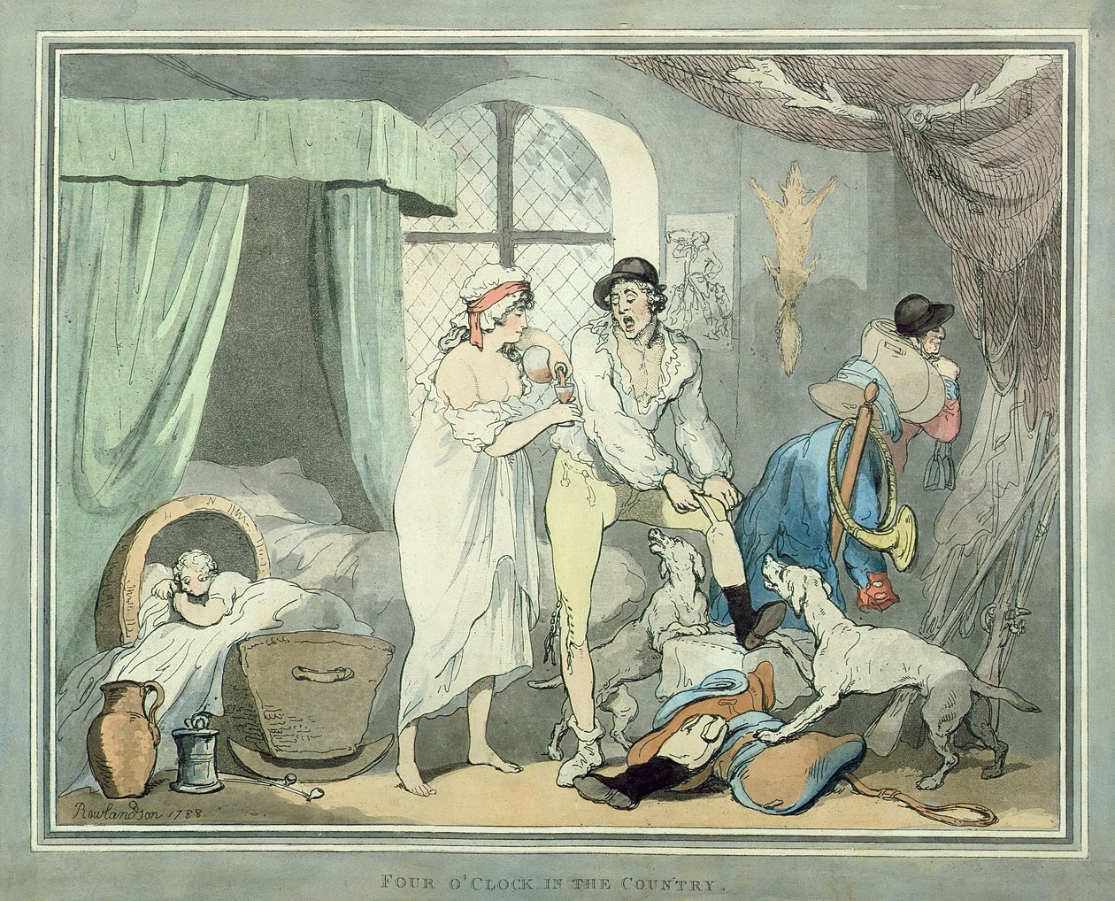 Quatre heures à la campagne, publié en 1788 - Thomas Rowlandson