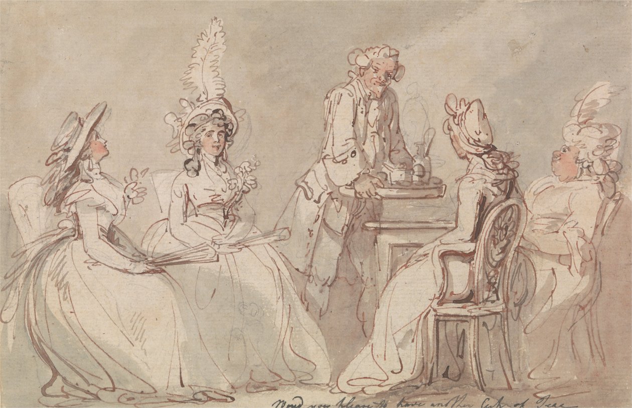 Dames au thé - Thomas Rowlandson