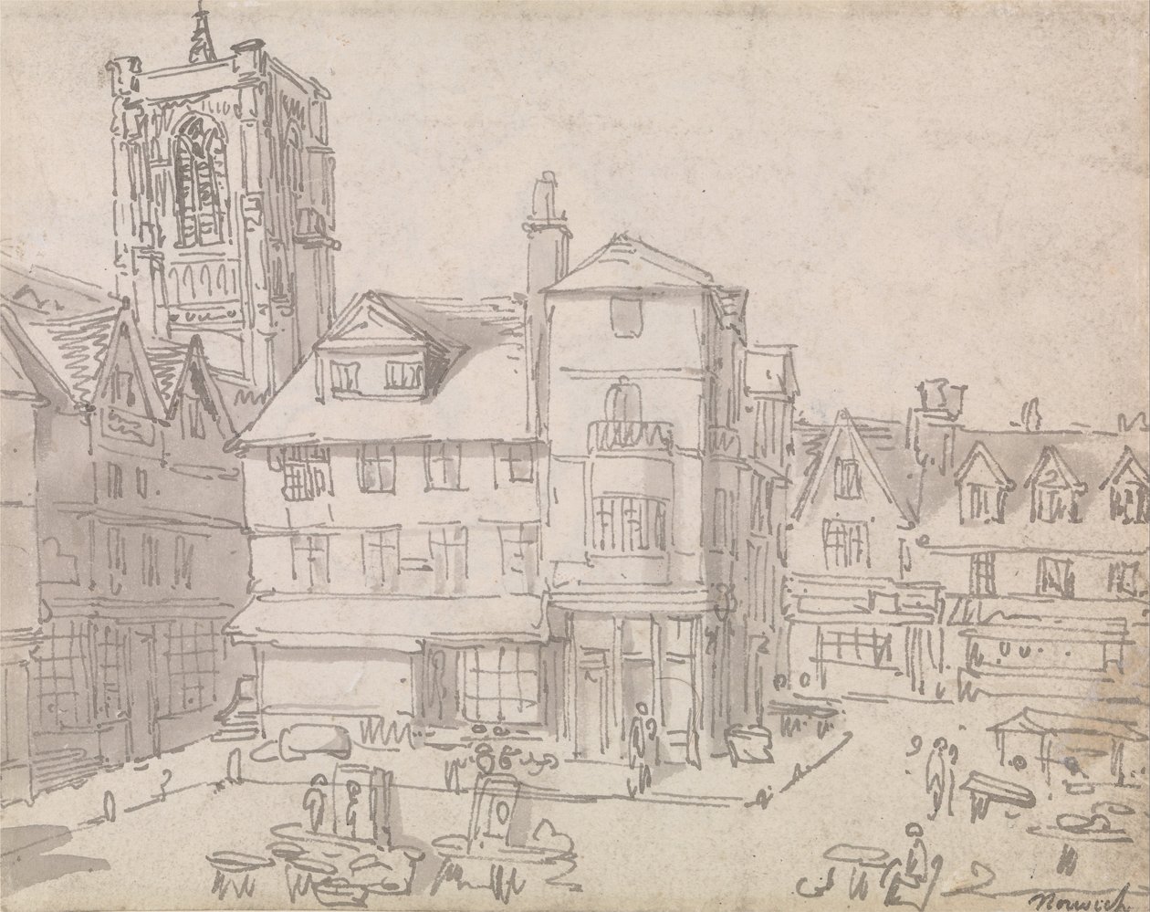 Marché de Norwich - Thomas Rowlandson