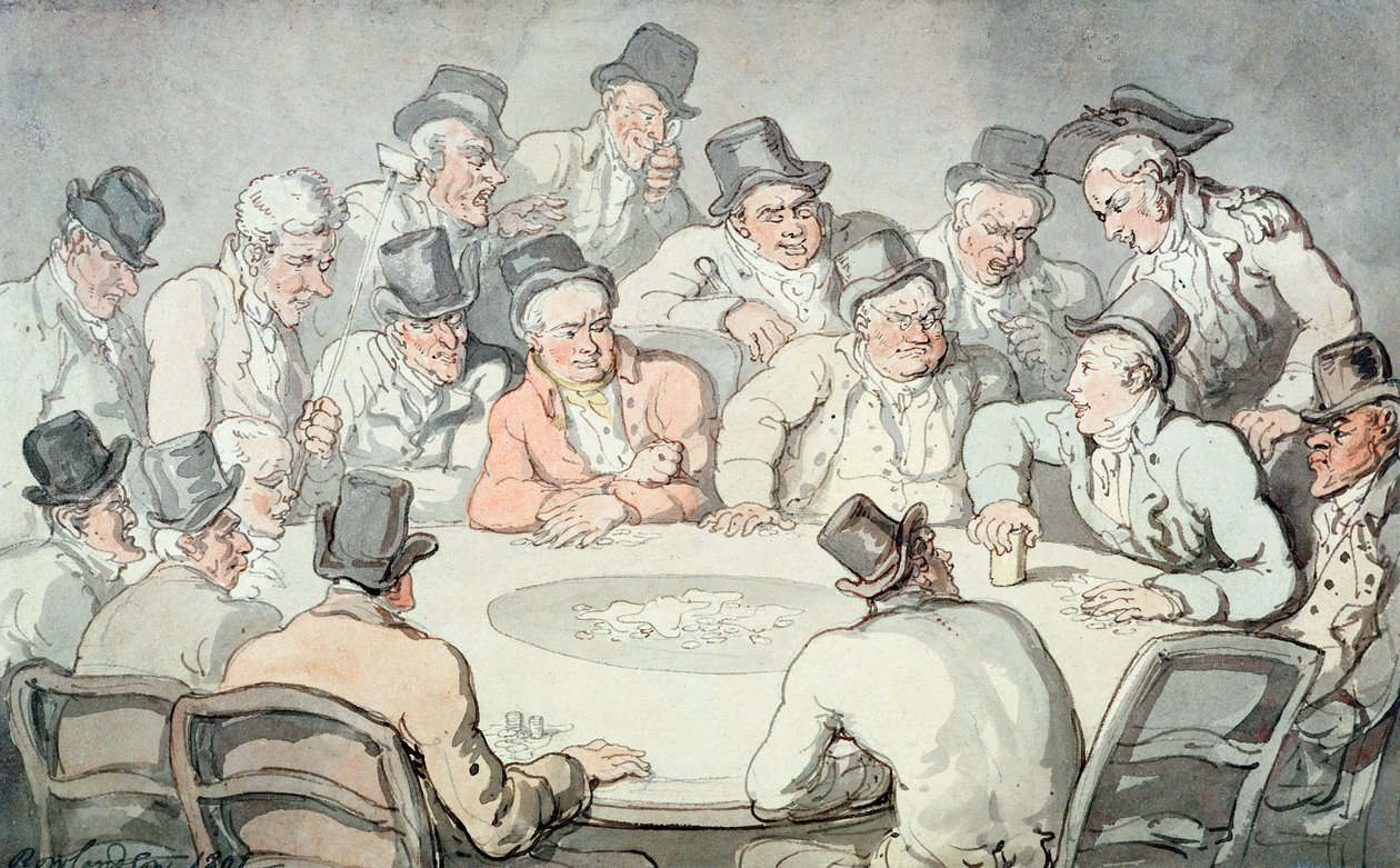 La Table de Jeu - Thomas Rowlandson