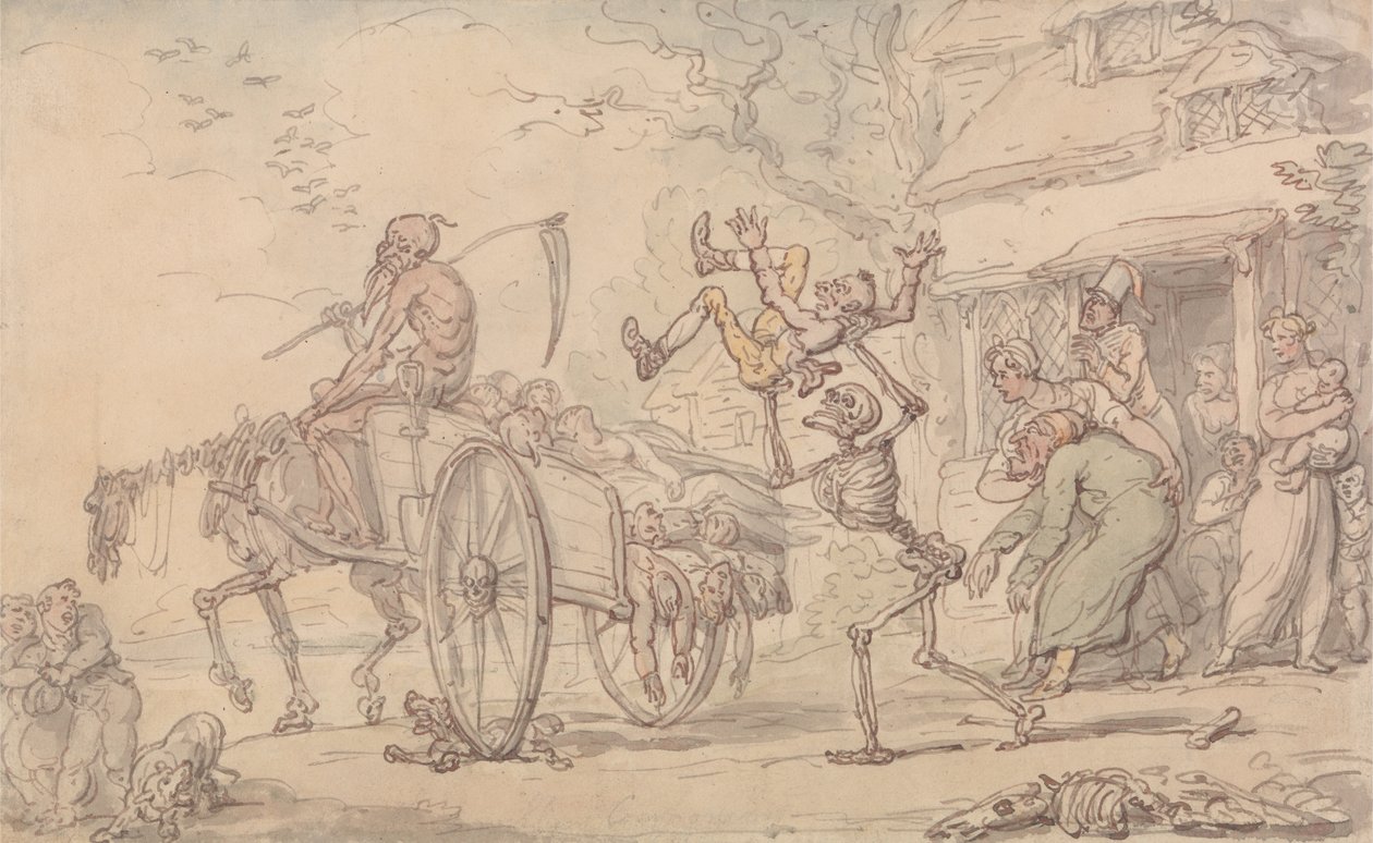 Le temps et la mort et Goody Barton - Thomas Rowlandson