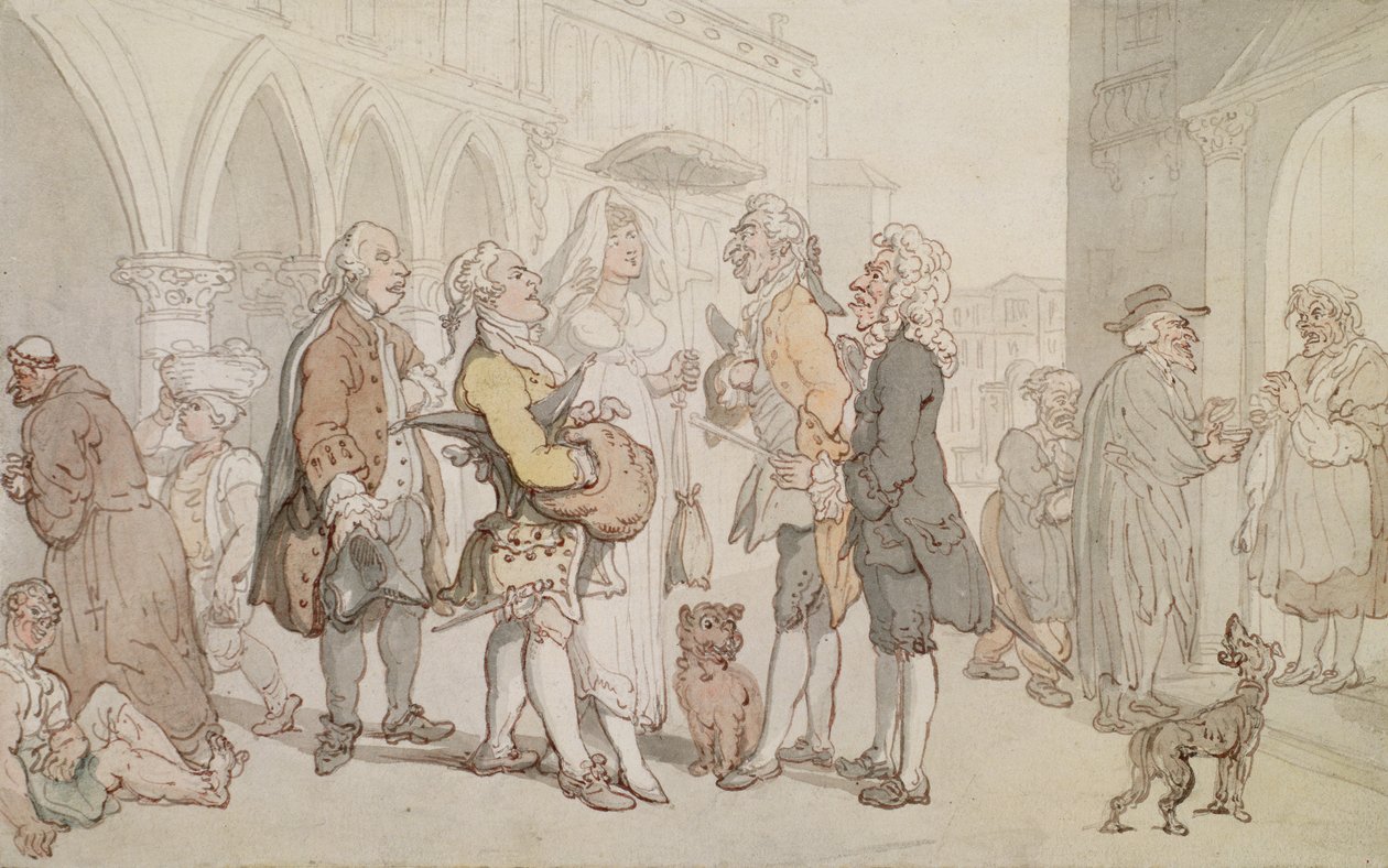 Visiteurs à Venise, vers 1810 - Thomas Rowlandson