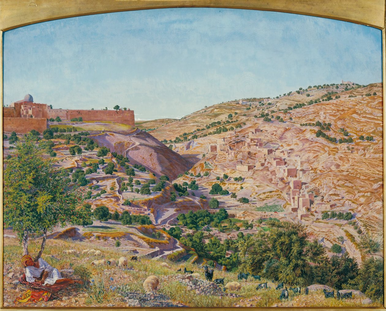 Jérusalem et la vallée de Josaphat depuis la colline du Mauvais Conseil - Thomas Seddon