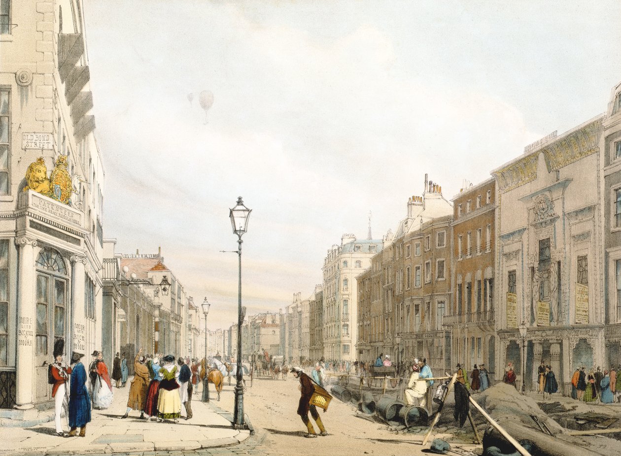Piccadilly, en direction de la ville, de 
