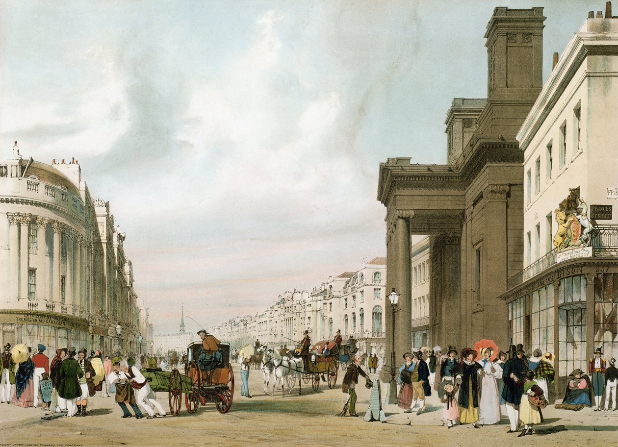 Regent Street vers le Quadrant, de 