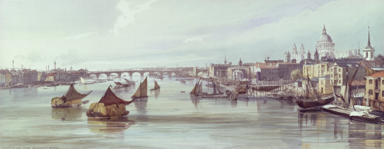 Cathédrale Saint-Paul et Blackfriars, 1842 - Thomas Shotter Boys