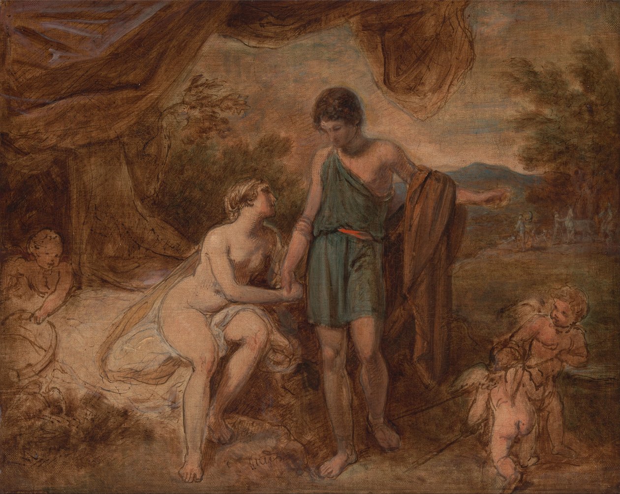 Une Étude Inachevée de Vénus et Adonis - Thomas Stothard