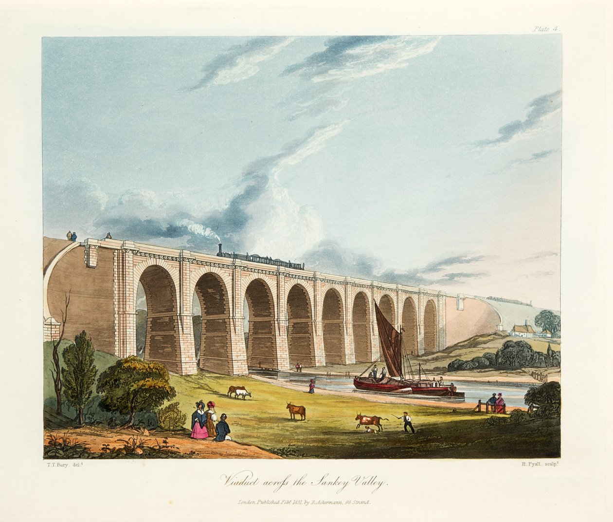 Viaduc à travers la vallée de Sankey, 1831 - Thomas Talbot Bury