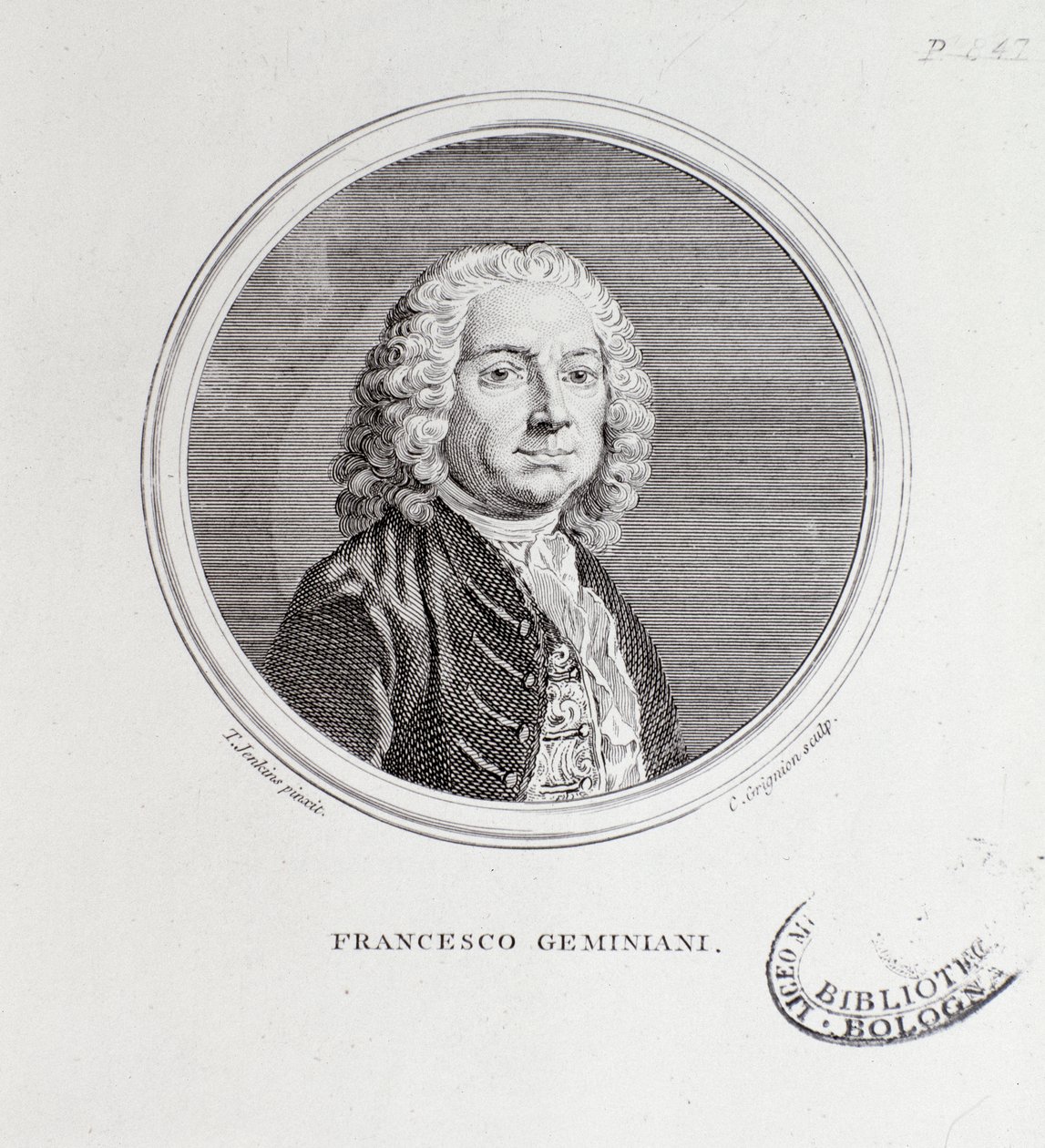 Portrait de Francesco Geminiani (1687-1762) compositeur et violoniste italien - Thomas Jenkins