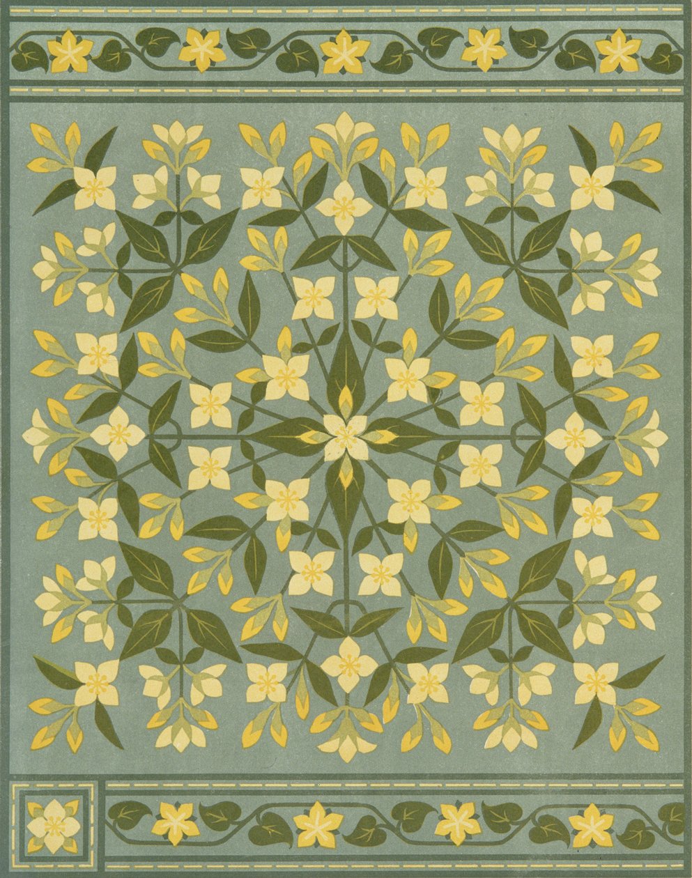Dessin pour un coussin tiré de "The Art of Embroidery, A Treatise on the Practise of Decorative Needlework" (L