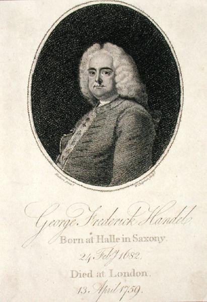 George Frederick Handel (1685-1759) gravé par W. Chapman - Thomas (after) Hudson
