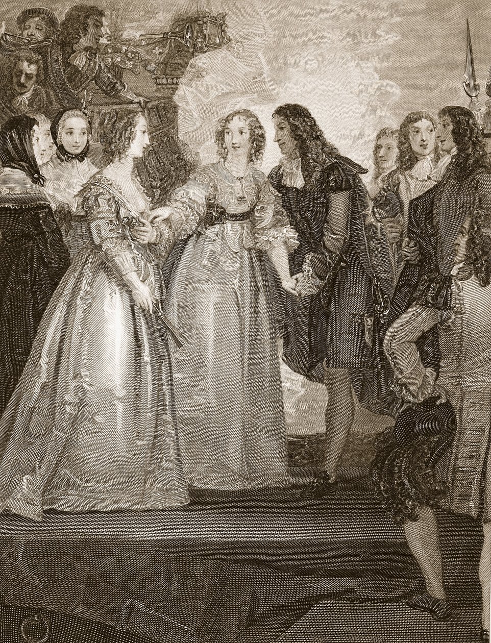 Charles II recevant la duchesse d