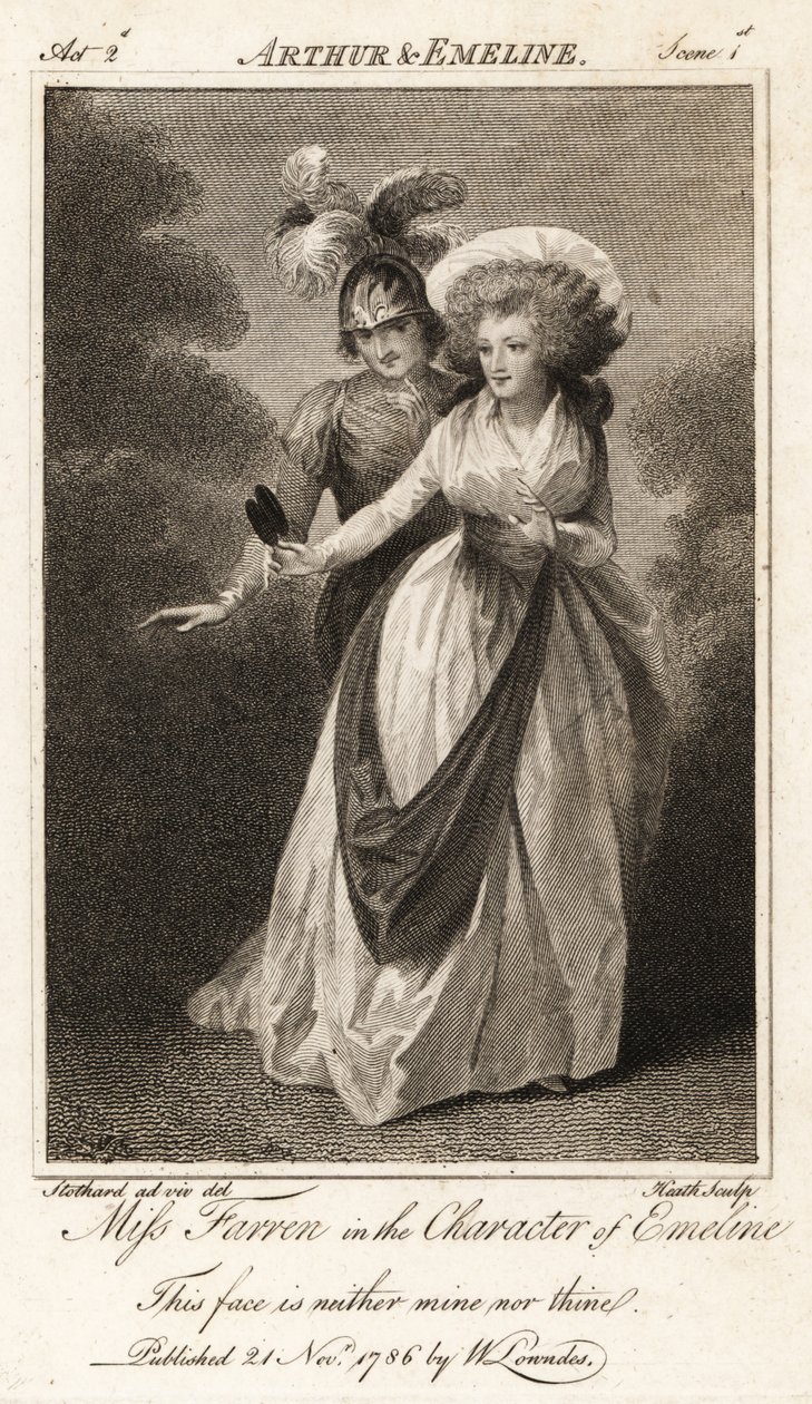 Mlle Elizabeth Farren dans le rôle d