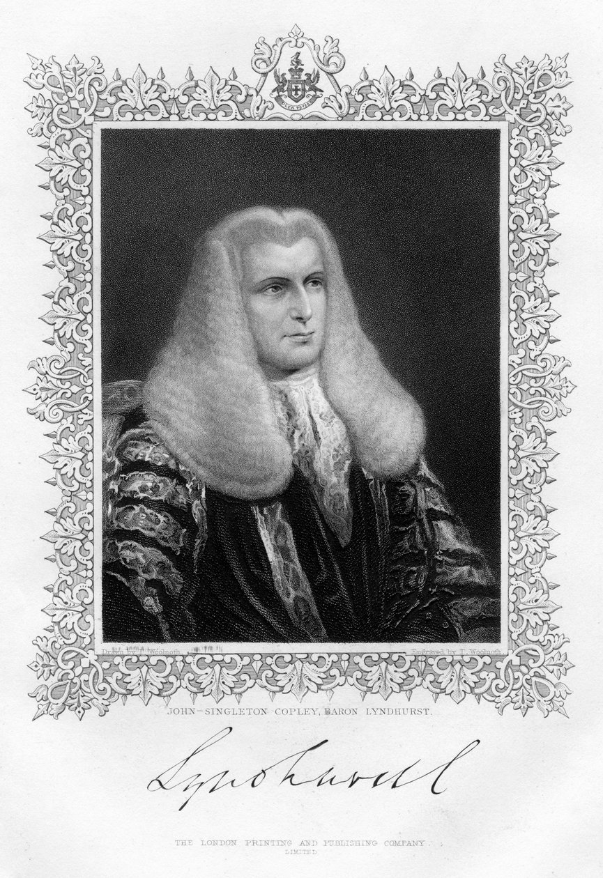 John Singleton Copley, Lord Chancelier et homme politique britannique, 19ème siècle - Thomas A. Woolnoth