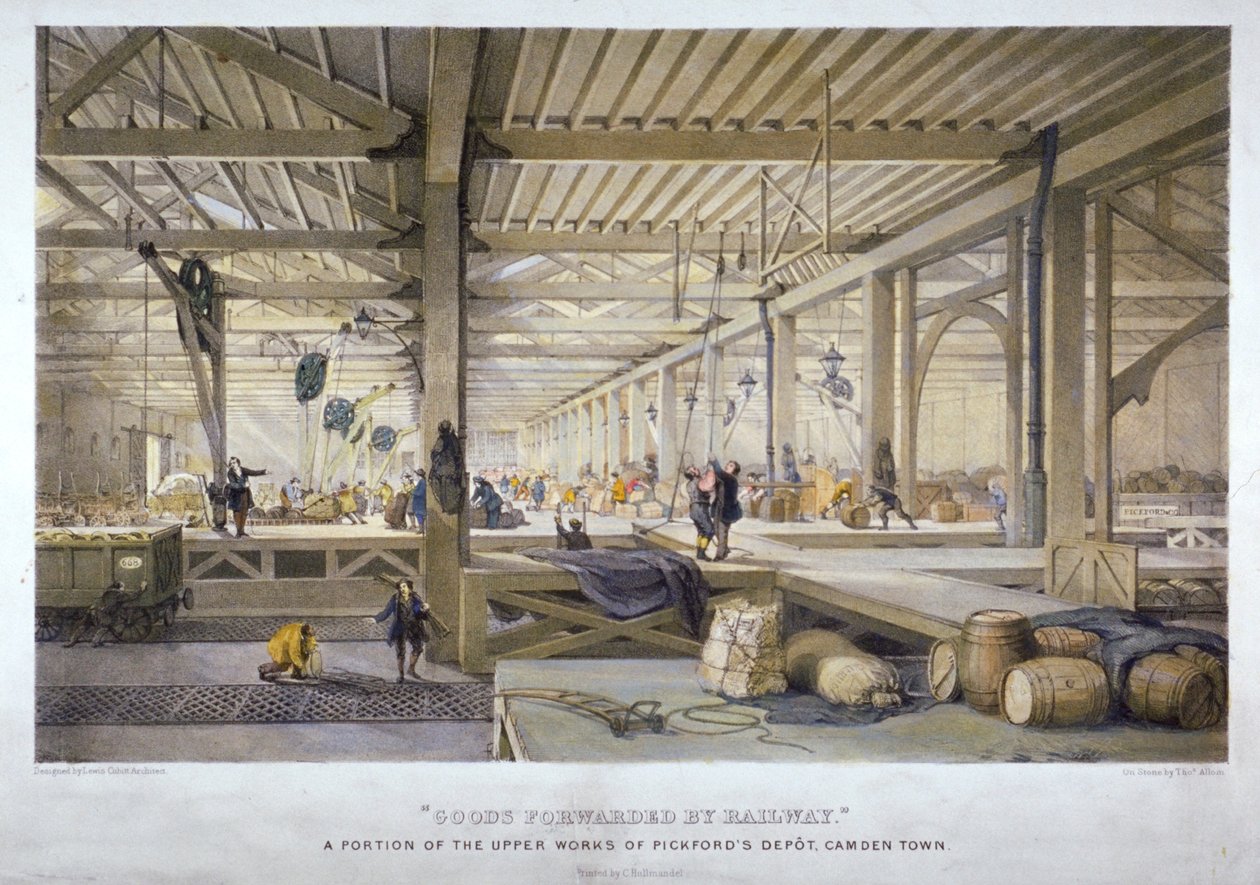 Marchandises expédiées par chemin de fer, 19e siècle - Thomas Allom