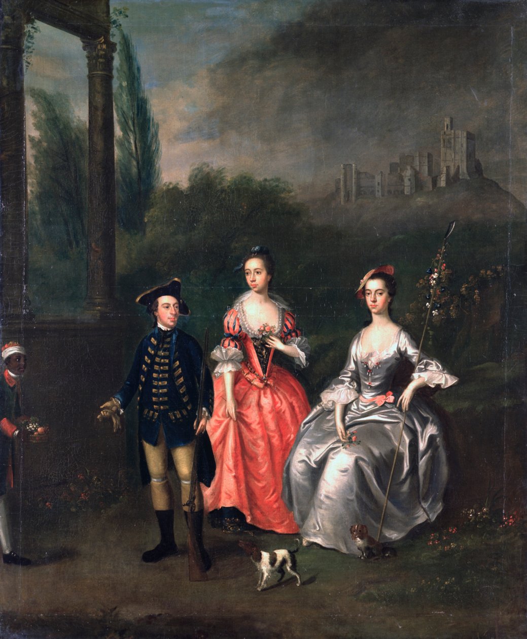 Portrait du capitaine Fenwick, de sa femme Isabella Orde et de sa sœur Ann, c.1746 - Thomas Bardwell