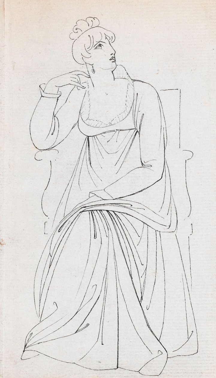 Une femme assise, peut-être Charlotte Nelson - Thomas Baxter